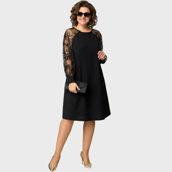 Barbara | Šaty s vyšívanými tylovými rukávy