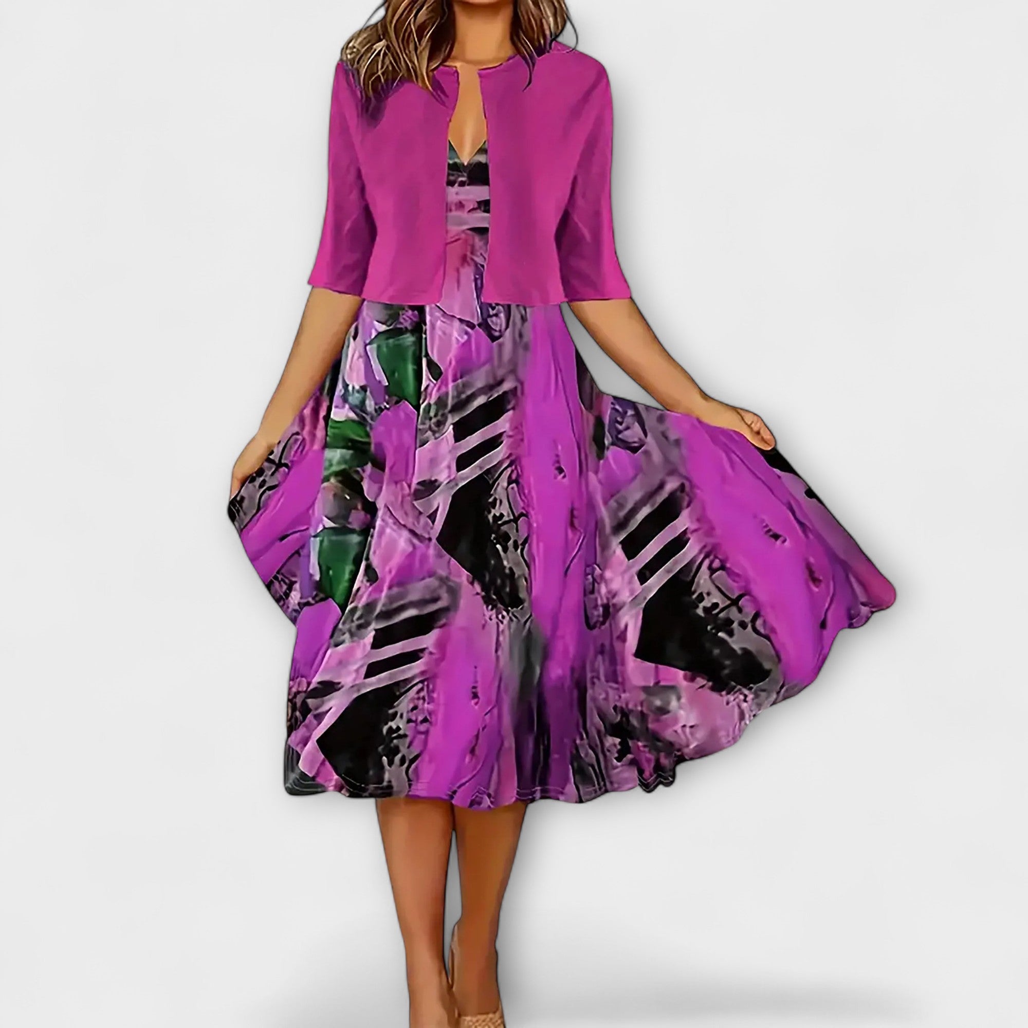 Dámské midi šaty s blazerem