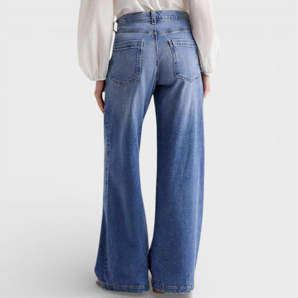 Mojmíra | Dámské vintage vysoké džíny s širokými nohavicemi