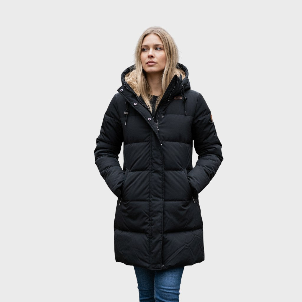 Saskia | Prošívaný zimní kabát s plyšovou podšívkou